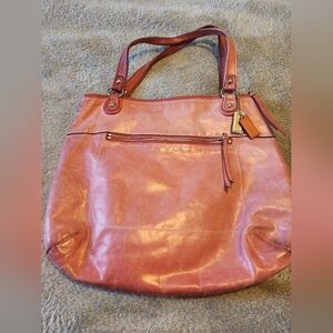 Coach Poppy Tote - Pink Leather Shoulder Bag - Used Condition